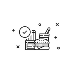fast food vector line icon
