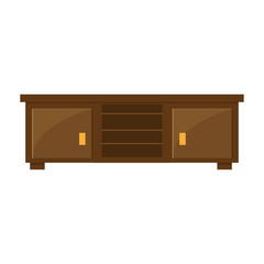 Vector illustration of nightstand, flat icon.