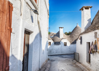 village Alberobello with gabled (trullo) roofs, Puglia, Italy