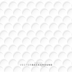 White decorative texture - seamless vectror background. Contemporary art design. Repeatable 3d pattern