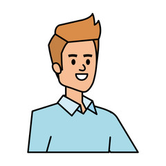 elegant businessman avatar character vector illustration