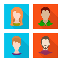 Isolated object of avatar and dummy icon. Collection of avatar and figure stock vector illustration.