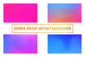 Summer holiday banner, abstract background Set of Modern colorful flow poster.