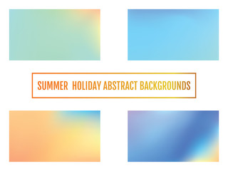 Set of Modern colorful flow poster. Summer holiday banner, abstract background