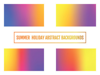 Fototapeta premium Summer holiday banner, abstract background Set of Festive abstract background.