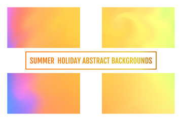 Summer holiday banner, abstract background Set of Modern Colorful Mesh Background for Banner or Print.