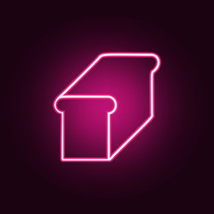 bread neon icon. Elements of web set. Simple icon for websites, web design, mobile app, info graphics