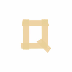 Vector Tape Logo Letter Q