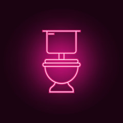 toilet neon icon. Elements of web set. Simple icon for websites, web design, mobile app, info graphics