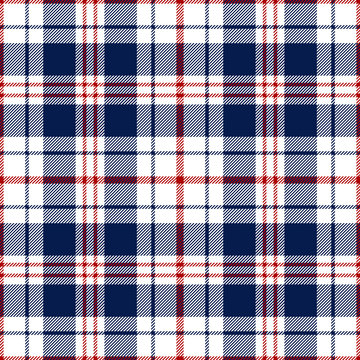 Red and Blue Tartan Plaid pattern. Scottish textile pattern background.
