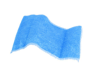 Pink towel isolated on a white background