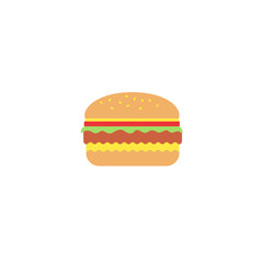 Burger colorful flat vector illustration