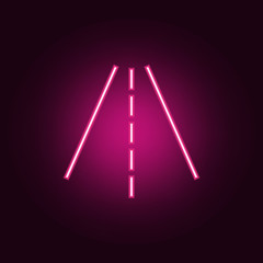 road neon icon. Elements of web set. Simple icon for websites, web design, mobile app, info graphics
