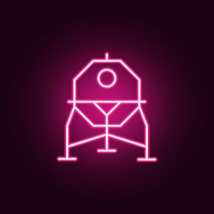 space station neon icon. Elements of web set. Simple icon for websites, web design, mobile app, info graphics
