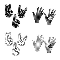 Vector design of silhouette and safety logo. Collection of silhouette and comfort vector icon for stock.