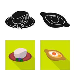 Vector design of culture and sightseeing logo. Collection of culture and originality stock vector illustration.