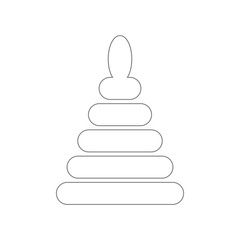 Pyramid toy icon. Element of web for mobile concept and web apps icon. Outline, thin line icon for website design and development, app development