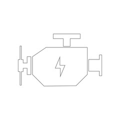 check engine icon. Element of web for mobile concept and web apps icon. Outline, thin line icon for website design and development, app development