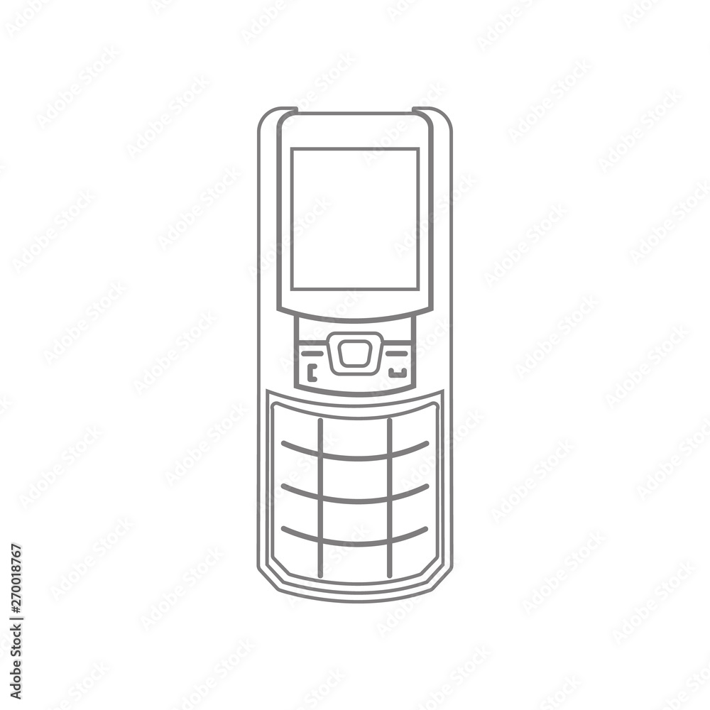 Poster old mobile phone icon. element of web for mobile concept and web apps icon. outline, thin line icon 