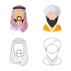 Isolated object of imitator and resident icon. Collection of imitator and culture vector icon for stock.