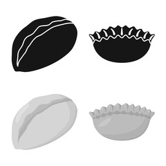 Isolated object of products  and cooking icon. Collection of products  and appetizer vector icon for stock.