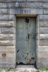 old door in wall