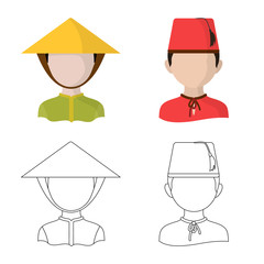 Vector design of imitator and resident logo. Set of imitator and culture stock vector illustration.