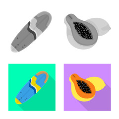 Isolated object of  and travel icon. Collection of  and traditional stock vector illustration.