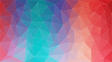 Horizontal Multicolor triangle background - Vector Eps