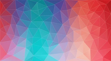 Poster Horizontal Multicolor triangle background - Vector Eps © igor_shmel