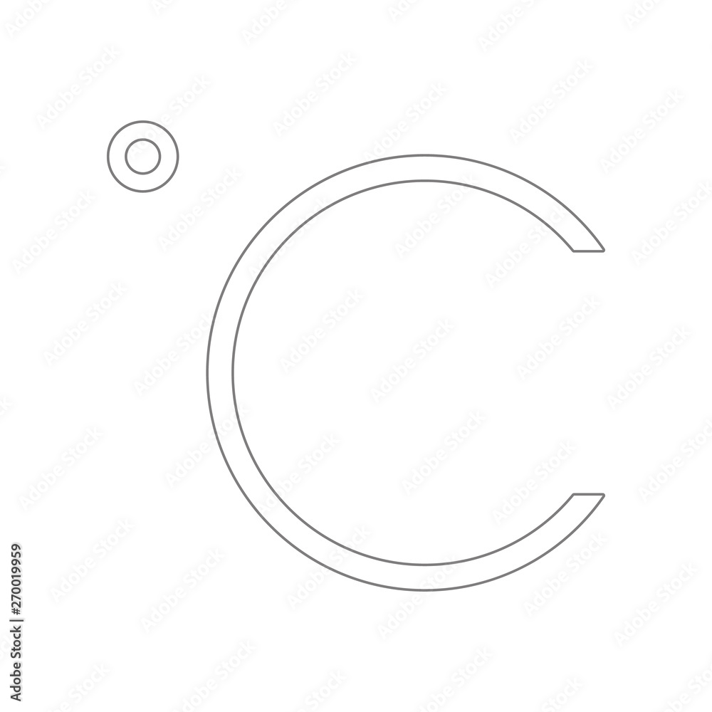 Poster c degree icon. element of web for mobile concept and web apps icon. outline, thin line icon for webs