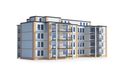 Condominiums. 3d illustration