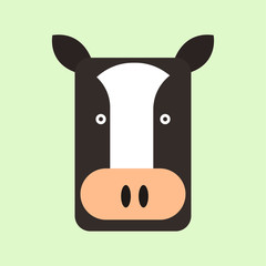 Vector of a cow head design on white background. Animal. Farm. Vector illustration. EPS 10.