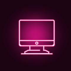 Bracket neon icon. Elements of web set. Simple icon for websites, web design, mobile app, info graphics