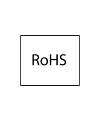 Fixtures signs. RoHS sign. Product meets the requirements of the EU Directive regarding restrictions of use of Certain hazardous substances in electrical and electronic equipment sign
