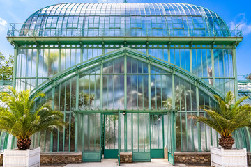 Paris, the Auteuil greenhouses, beautiful public garden in spring