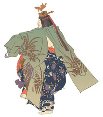 能　月岡耕漁　胡蝶