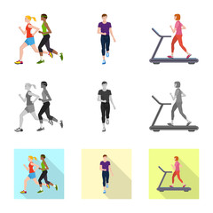 Fototapeta na wymiar Vector illustration of sport and winner icon. Collection of sport and fitness vector icon for stock.
