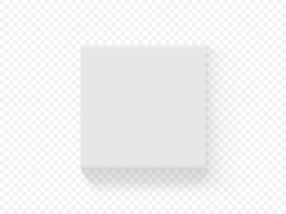 paper square packaging box on white background mock up