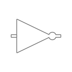 Electronic circuit symbol icon. Element of web for mobile concept and web apps icon. Outline, thin line icon for website design and development, app development