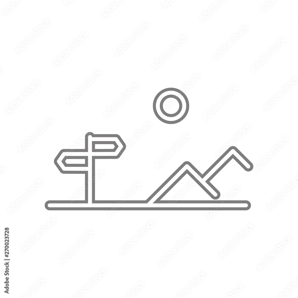 Poster mountain sign icon. element of web for mobile concept and web apps icon. outline, thin line icon for