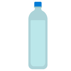 Bottle of water flat illustration on white