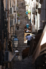 Fototapeta na wymiar old street in Dubrovnik. Croatia