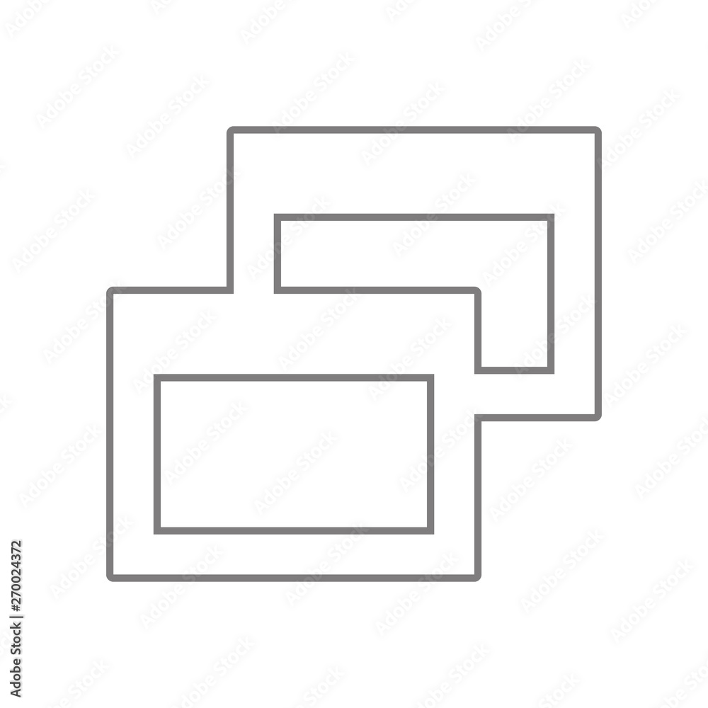 Fototapete 2 window open icon. element of web for mobile concept and web apps icon. outline, thin line icon for