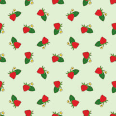 Patchwork Strawberry Seamless Pattern
