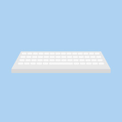 Keyboard icon. Device. Blue background. Vector illustration. EPS 10.