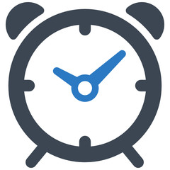 Alarm clock reminder flat vector icon