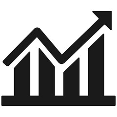 Financial Growth flat vector icon