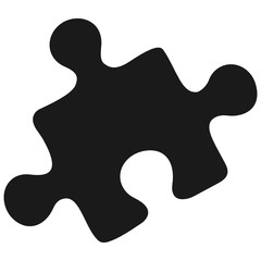 Obraz premium Puzzle piece flat vector icon