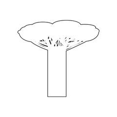 Bonsai Tree icon. Set of silhouette of tree icons. Web Icons Premium quality graphic design. Signs, outline symbols collection, simple icons for websites, web design, mobile app On White Background